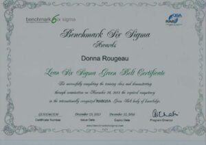 Lean Six Sigma Certificate